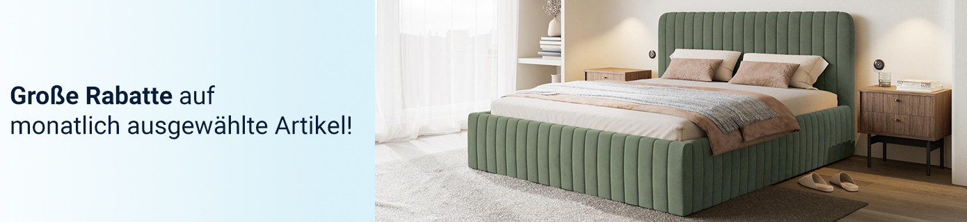 Aktionsbanner mit dem Hinweis Rabatt auf ausgewählte Artikel