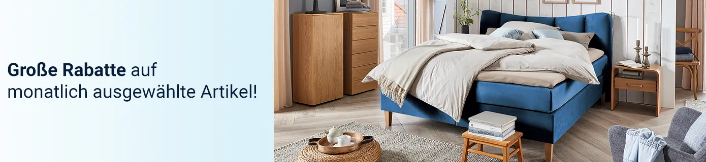 Aktionsbanner mit dem Hinweis Rabatt auf ausgewählte Artikel