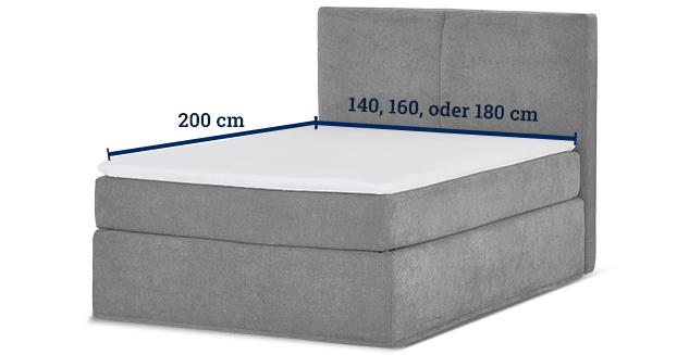 Grau Boxspringbett