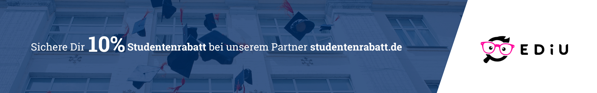 Sichere Dir 10% bei unserem Partner studentenrabatt.de