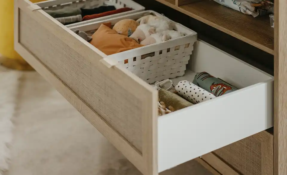 Wickelkommode Rafia, Detailansicht