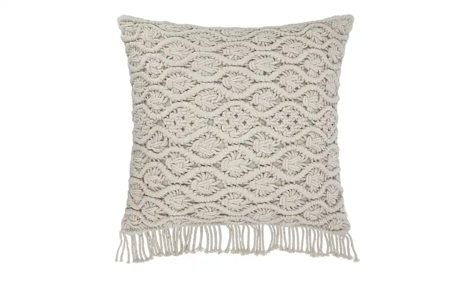 como Kissen Macrameoptik, Frontansicht