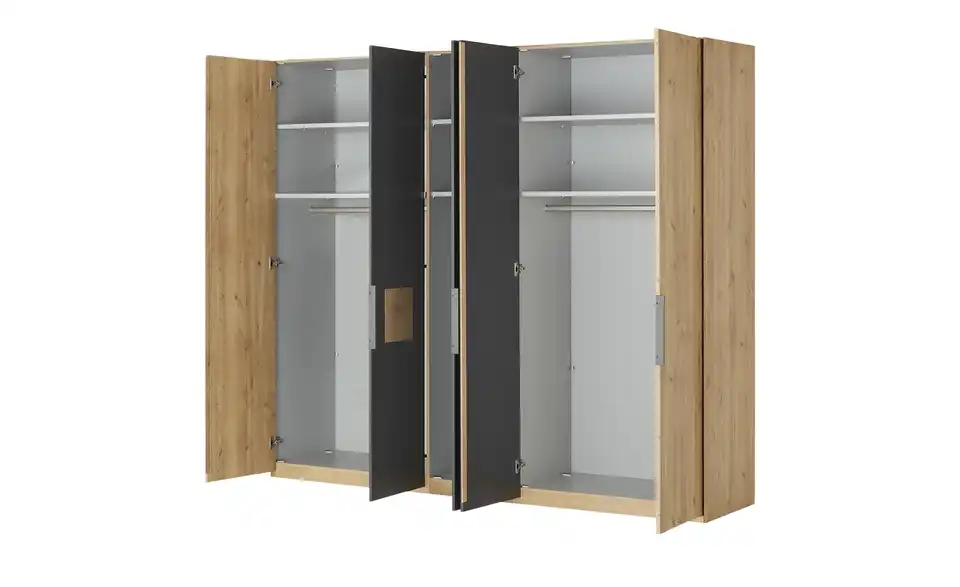 uno Drehtürenschrank Almeria, geöffnet