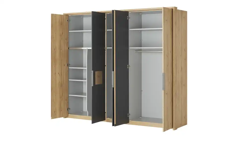 uno Drehtürenschrank Almeria, geöffnet