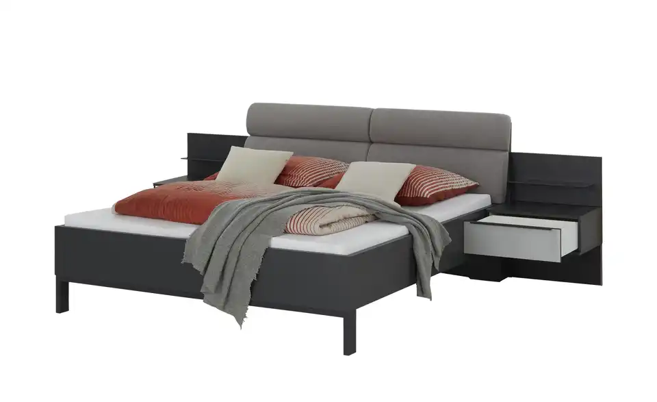 Nachtkonsolenkombination Glassystem, geöffnet