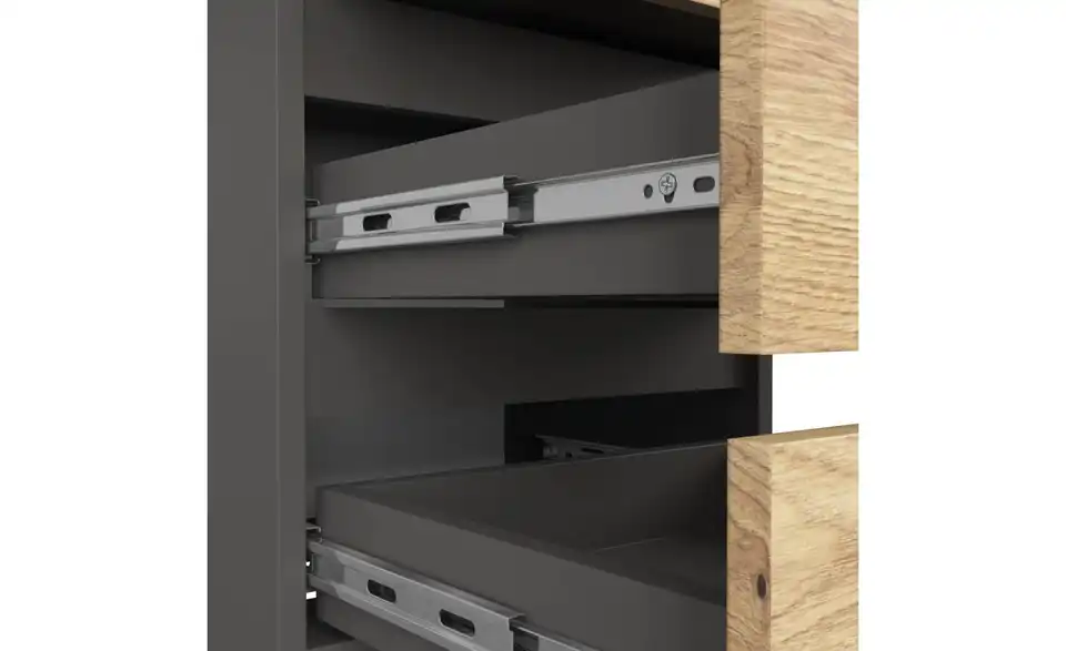 Nachttisch Carlo mit 3 Schubladen, Detailansicht