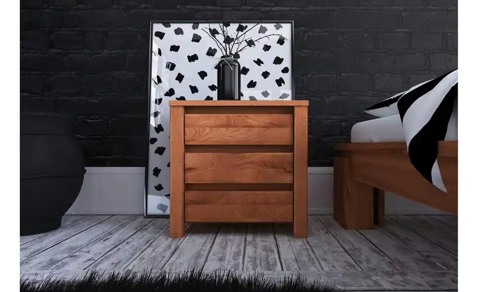 Nachttisch mit 3 Schüben, in Wohnsituation