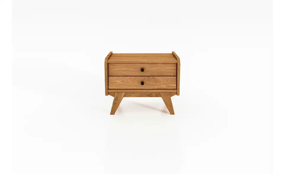 Nachttisch mit 2 Schüben, Frontansicht