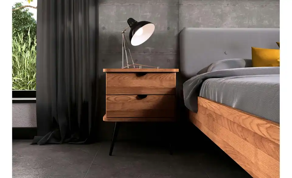 Nachttisch mit 2 Schüben, in Wohnsituation