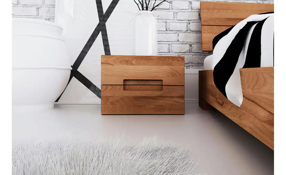 Nachttisch niedrig 2 Schübe, in Wohnsituation