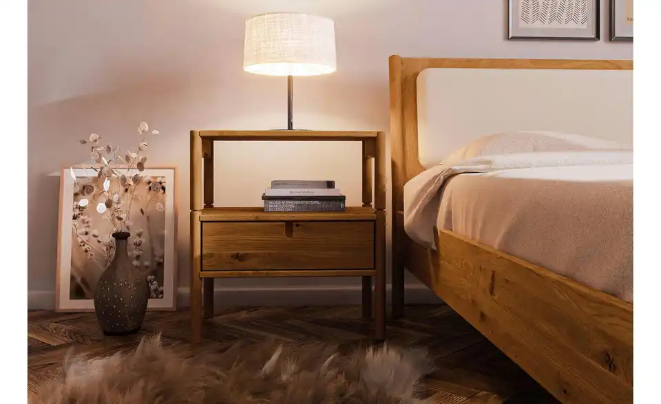 Nachttisch mit 1 Fach, 1 Schub, in Wohnsituation