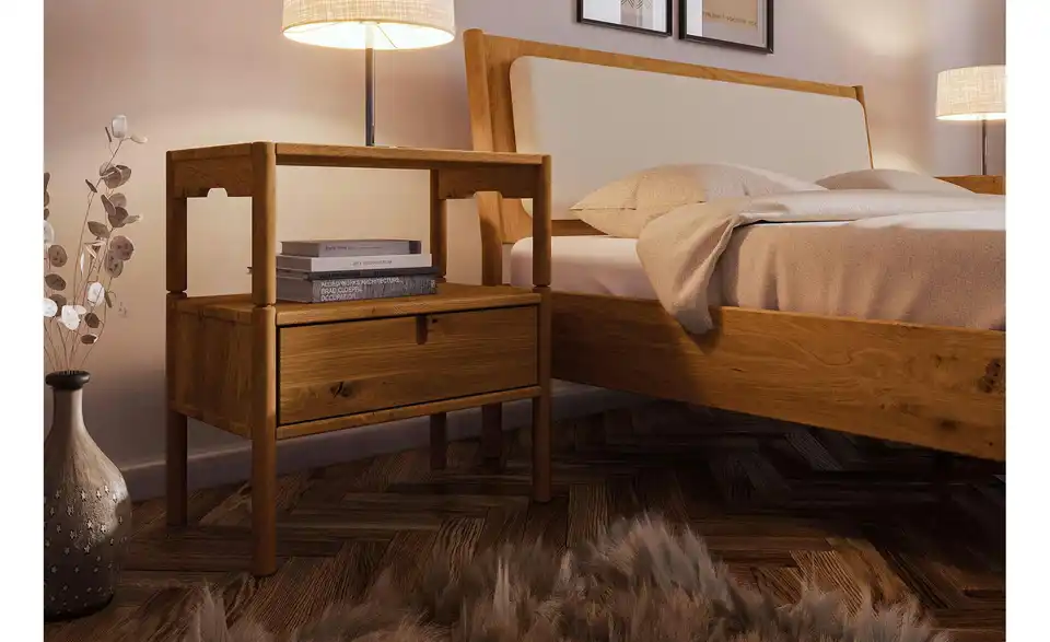 Nachttisch mit 1 Fach, 1 Schub, in Wohnsituation