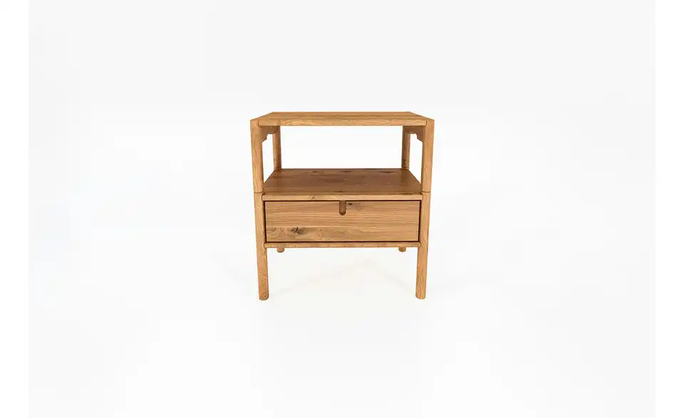 Nachttisch mit 1 Fach, 1 Schub, Frontansicht