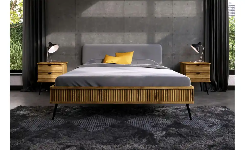 Nachttisch mit 2 Schüben, in Wohnsituation