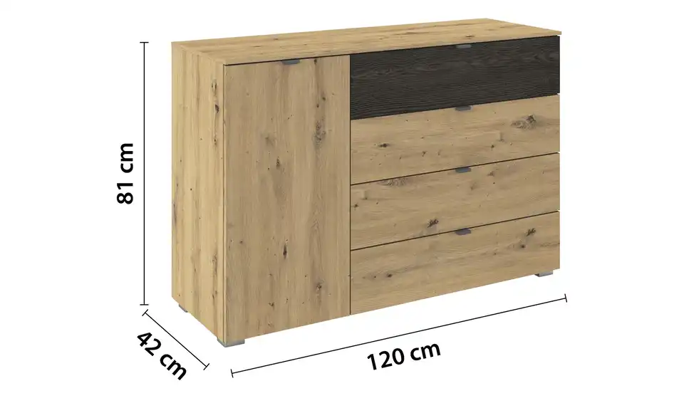 Kommode Apollon, Bemaßung