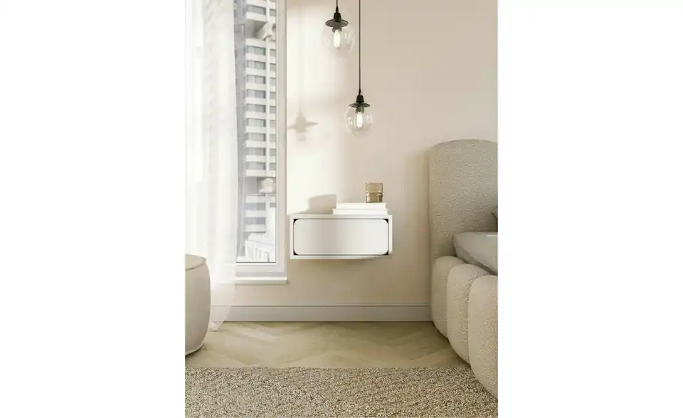 Selsey Nachtkommode Wuwu hängend in beige, in Wohnsituation