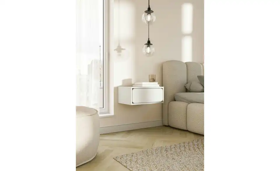 Selsey Nachtkommode Wuwu hängend in beige, in Wohnsituation