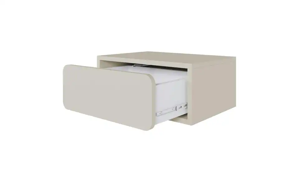 Selsey Nachtkommode Wuwu hängend in beige, geöffnet