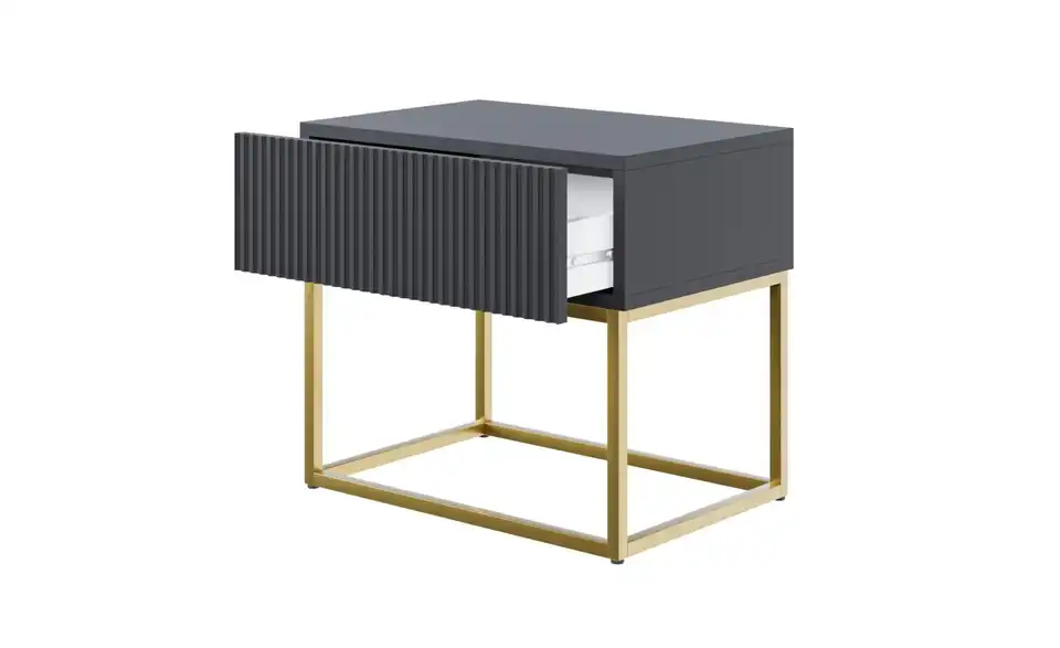 Selsey Nachtkommode Veldio mit Kufengestell, geöffnet