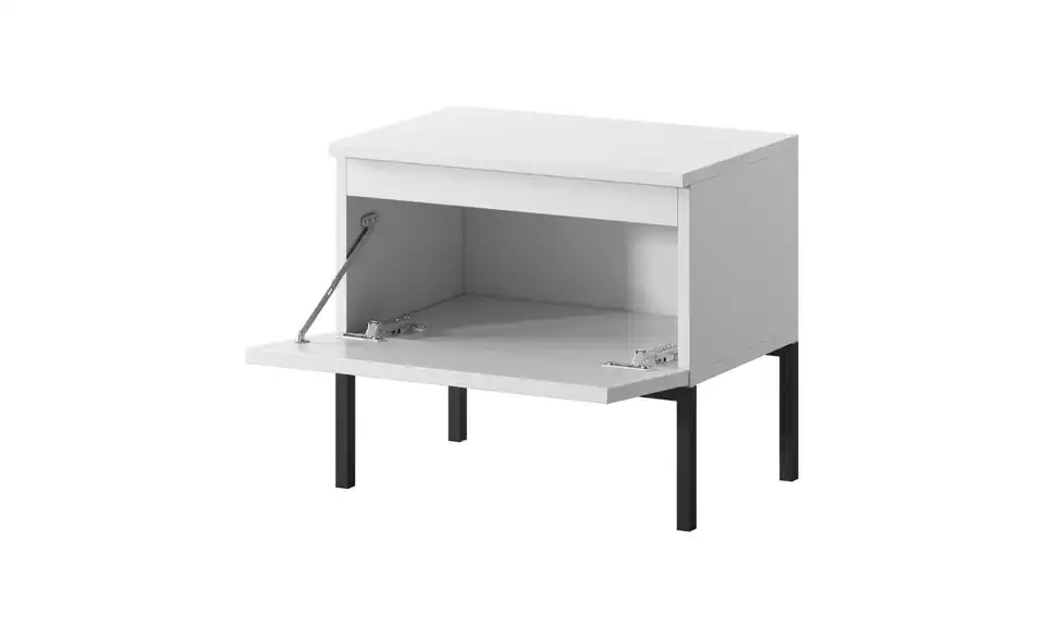 Selsey Nachtkommode Bemmi mit Kufengestell, geöffnet