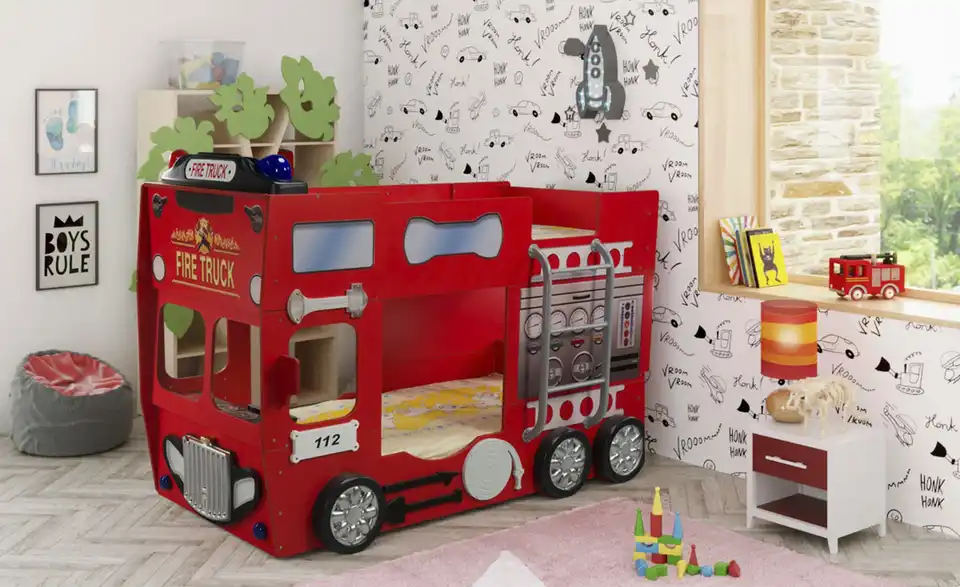 Autobett Feuerwehr, in Wohnsituation