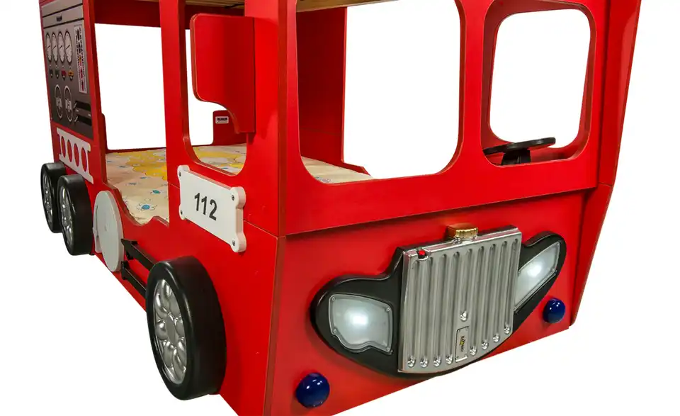 Autobett Feuerwehr, Detailansicht