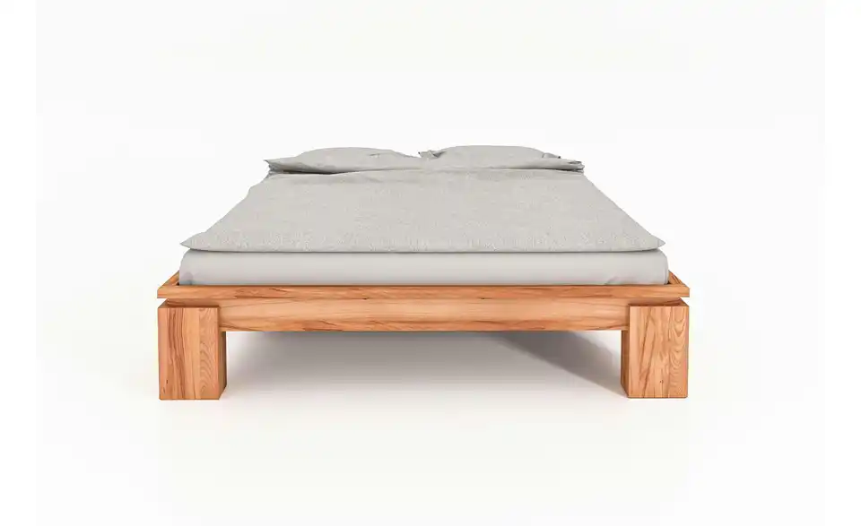 Massivholzbett Theo ohne Kopfteil, Frontansicht