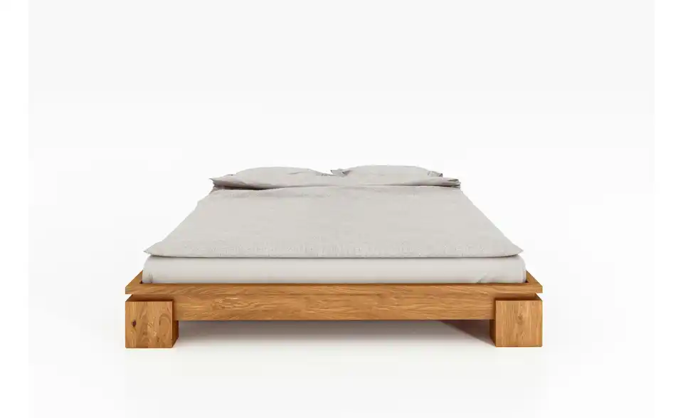 Massivholzbett Theo ohne Kopfteil, Frontansicht