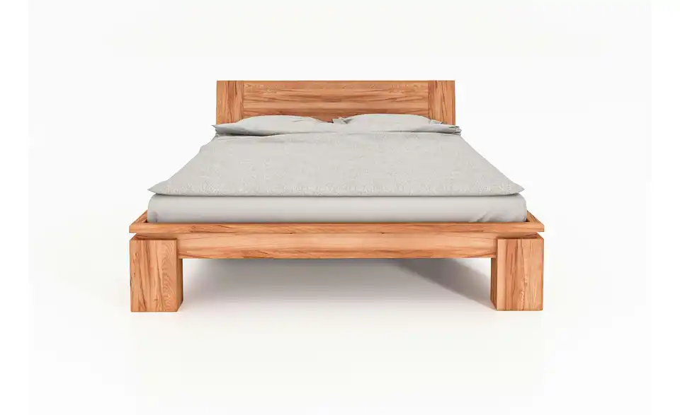 Massivholzbett Theo hoch, Frontansicht