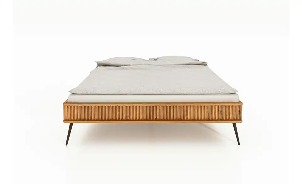 Massivholzbett Nico ohne Kopfteil, Frontansicht