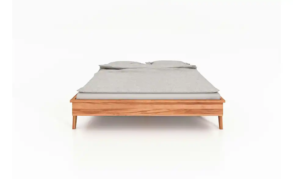 Massivholzbett Hugo ohne Kopfteil, Frontansicht