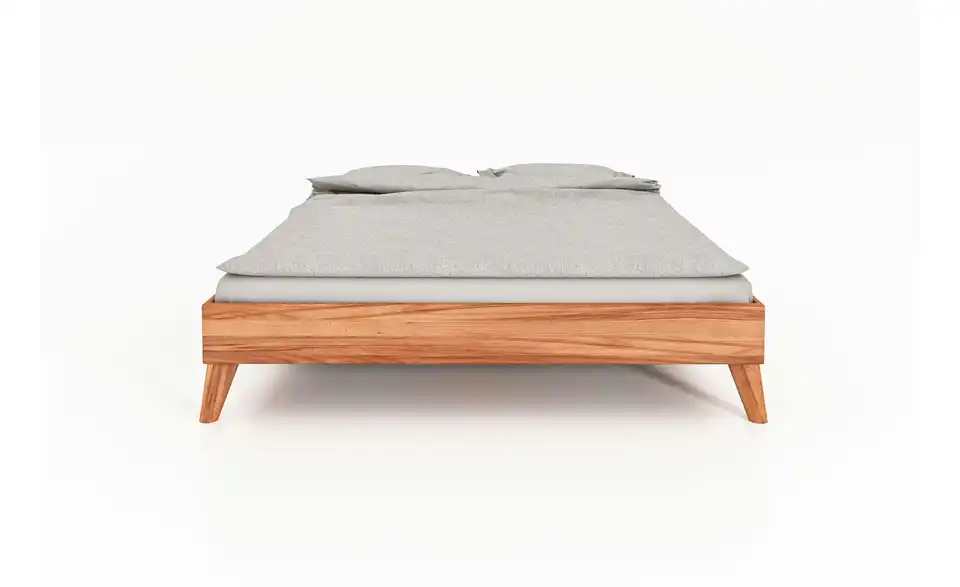 Massivholzbett Albert ohne Kopfteil, Frontansicht