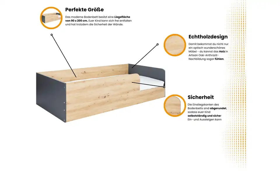 Kinderzimmer 4er-Set Alessio, Bild mit Text