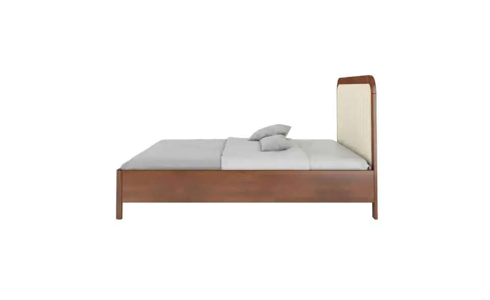 Massivholzbett Nussbaum140x200, Profilansicht