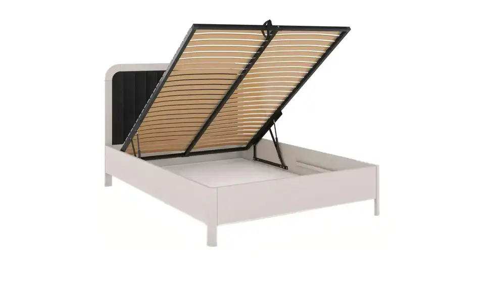 Massivholzbett Modena, geöffnet