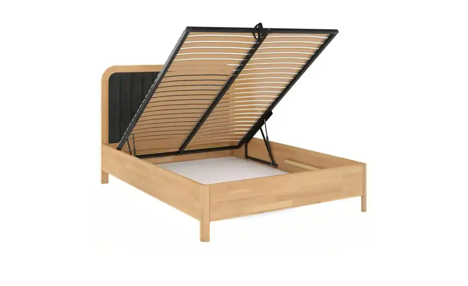 Massivholzbett Modena, geöffnet