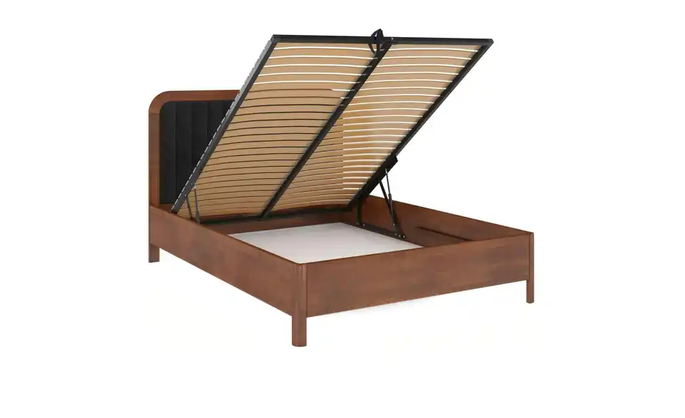 Massivholzbett Modena, geöffnet