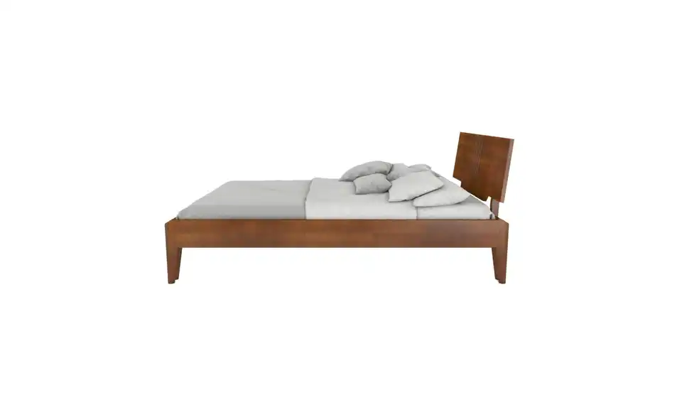 Massivholzbett Poznan nussbaumfarben, Profilansicht