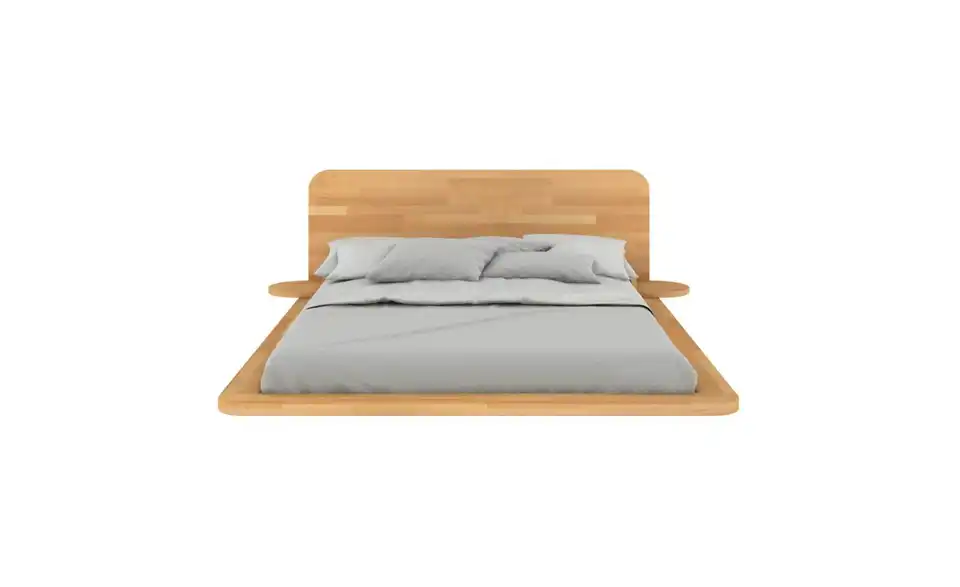 Massivholzbett Japandic Buche, Frontansicht