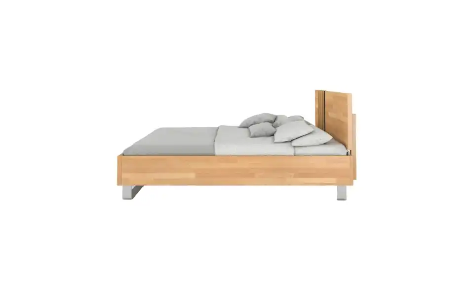 Massivholzbett Buche 140x200, Profilansicht