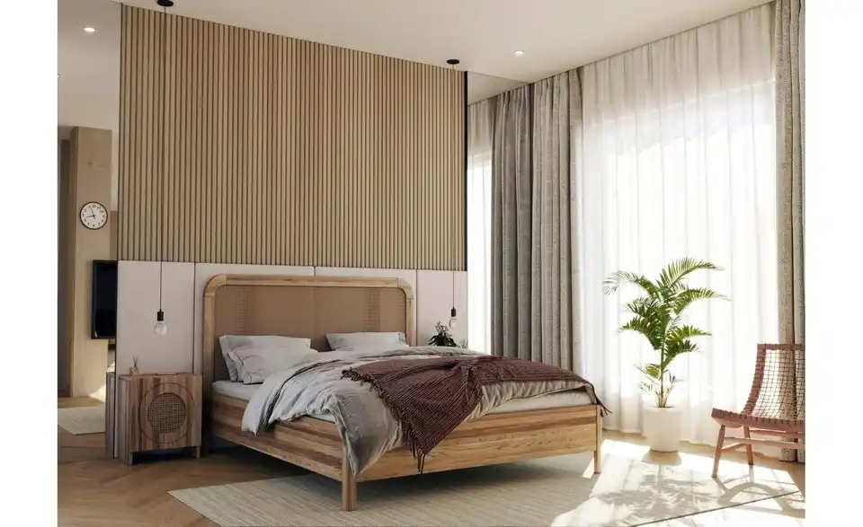 Massivholzbett Harmark Eiche San Remo, in Wohnsituation