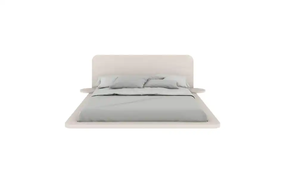 Massivholzbett weiß 140x200, Frontansicht