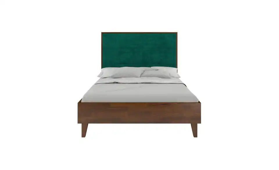 Massivholzbett Frida nussbaumfarben, Frontansicht