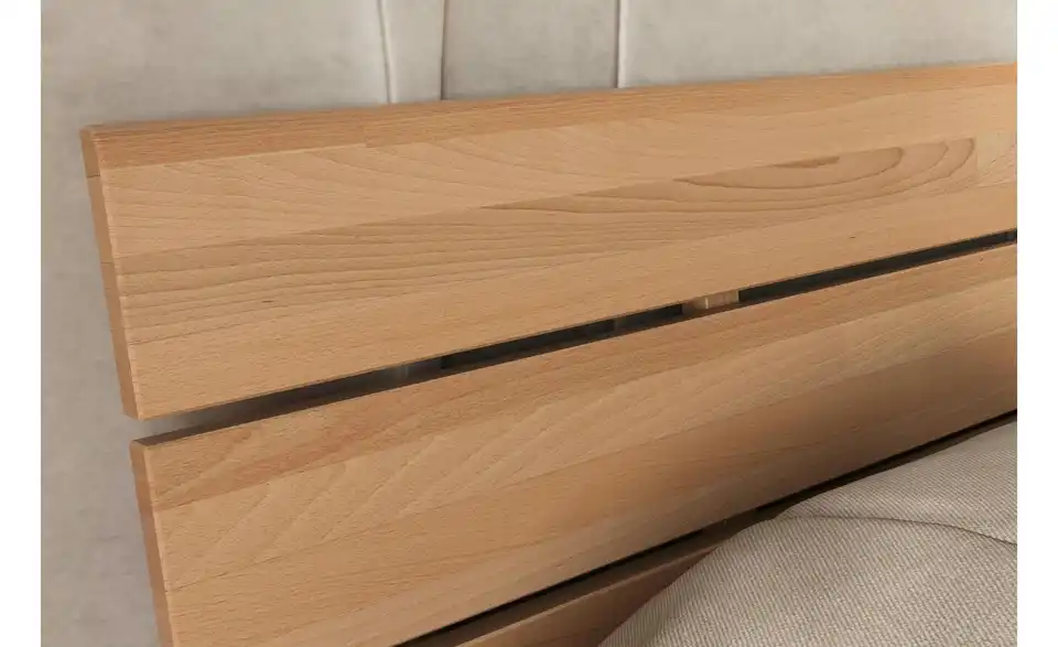 Massivholzbett Arhus Buche, Detailansicht