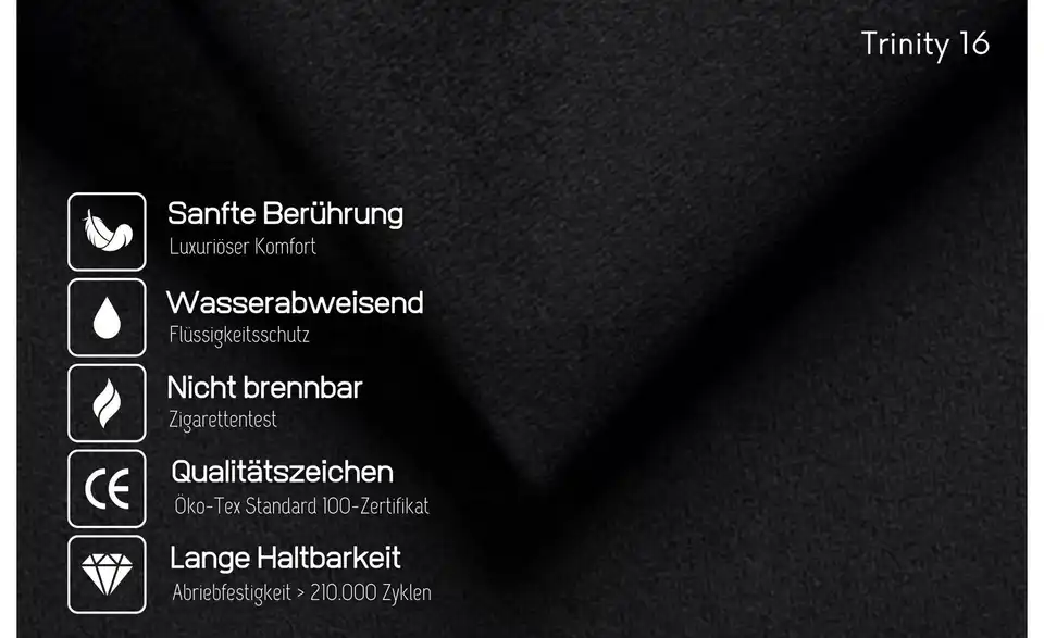 Massivholzbett Harald Eiche, Bild mit Text