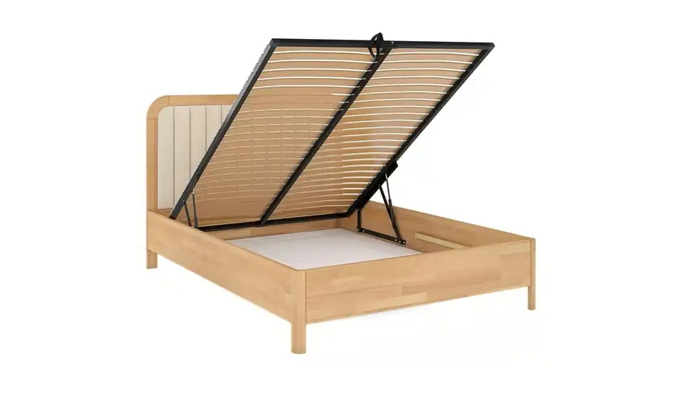 Massivholzbett Modena, geöffnet