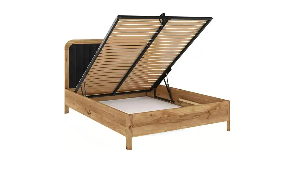 Massivholzbett Modena, geöffnet