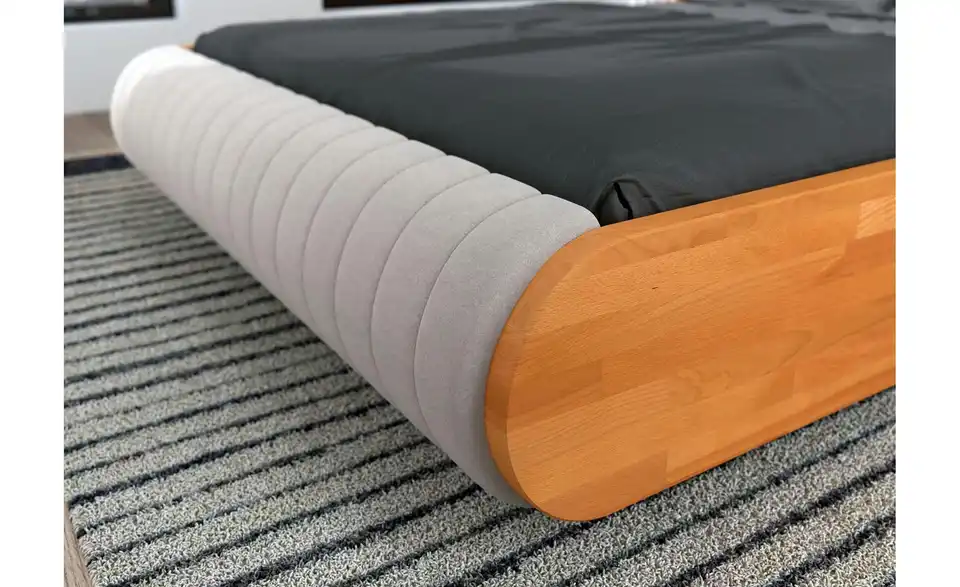 Massivholzbett Harald Buche, Detailansicht