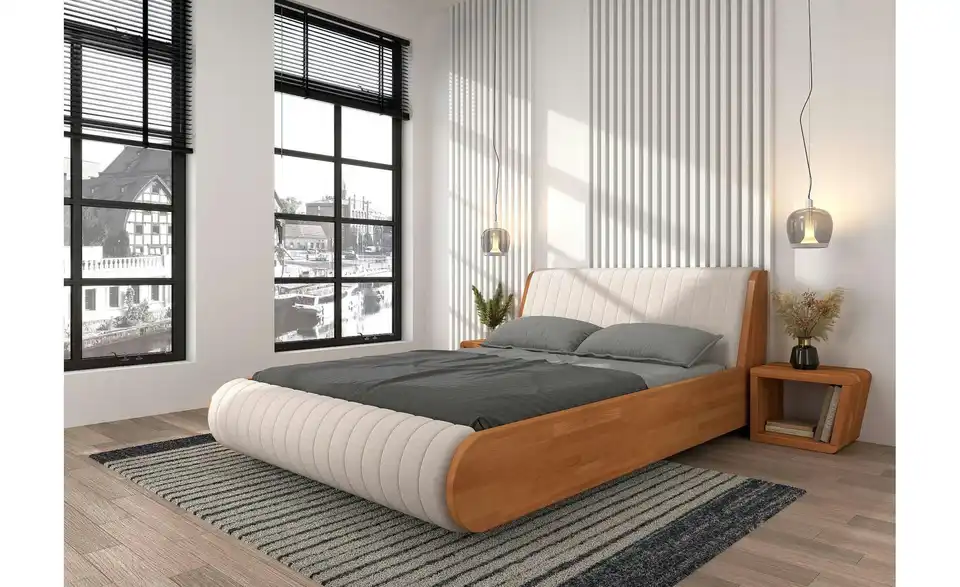 Massivholzbett Harald Buche, in Wohnsituation