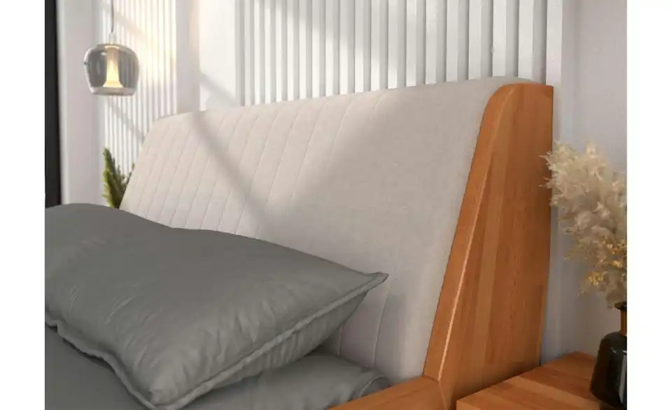 Massivholzbett Harald Buche, Detailansicht